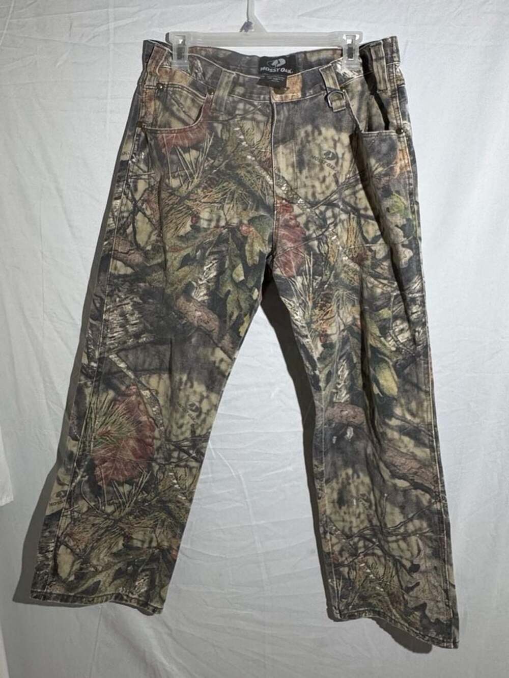 ⁠Mossy Oak Camo Hunting Pants Mens 36x30 Green Brown Camouflage RealTree Outdoor